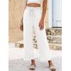 imageANRABESS Women 2025 Summer Casual Flowy Loose High Waist Boho Wide Leg Cropped Palazzo Lounge Beach Vacation Pants TrousersWhite