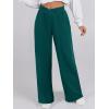imageANRABESS Women Asymmetric High Waist Wide Straight Leg Sweatpants with Pockets 2024 Fall Trendy Sweat Jogger PantsGreen
