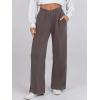 imageANRABESS Women Asymmetric High Waist Wide Straight Leg Sweatpants with Pockets 2024 Fall Trendy Sweat Jogger PantsPure Brown