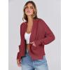 imageANRABESS Women Jackets Sweaters Long Sleeve Open Front Loose Lightweight Knit Cropped Cardigan 2025 Fall Trendy CoatsRed