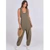 imageANRABESS Women Overalls Jumpsuits Loose Casual Dressy Sleeveless Baggy Harem Pants Romper Jumpers 2025 Trendy Summer OutfitsLight Khaki