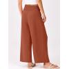 imageANRABESS Womens Pants Wide Leg High Waisted Palazzo Pants Summer Flowy Beach Lounge Casual Trousers with PocketsBrick Red