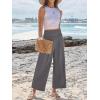 imageANRABESS Womens Pants Wide Leg High Waisted Palazzo Pants Summer Flowy Beach Lounge Casual Trousers with PocketsDark Grey