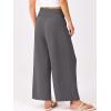 imageANRABESS Womens Pants Wide Leg High Waisted Palazzo Pants Summer Flowy Beach Lounge Casual Trousers with PocketsDark Grey