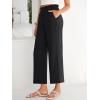 imageANRABESS Womens Wide Leg Palazzo Pants Summer Beach High Waisted Cropped Flowy Pants 2026 Work Casual Trousers with PocketsBlack