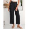 imageANRABESS Womens Wide Leg Palazzo Pants Summer Beach High Waisted Cropped Flowy Pants 2026 Work Casual Trousers with PocketsBlack