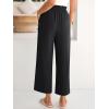 imageANRABESS Womens Wide Leg Palazzo Pants Summer Beach High Waisted Cropped Flowy Pants 2026 Work Casual Trousers with PocketsBlack