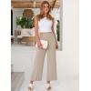 imageANRABESS Womens Wide Leg Palazzo Pants Summer Beach High Waisted Cropped Flowy Pants 2026 Work Casual Trousers with PocketsParchment