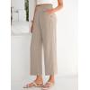 imageANRABESS Womens Wide Leg Palazzo Pants Summer Beach High Waisted Cropped Flowy Pants 2026 Work Casual Trousers with PocketsParchment