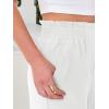 imageANRABESS Womens Wide Leg Palazzo Pants Summer Beach High Waisted Cropped Flowy Pants 2026 Work Casual Trousers with PocketsWhite