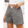 imageANRABESS Boxer Shorts for Women Gingham Pajama 2025 Summer Casual Lounge Sleep Plaid Shorts Y2K Beach BottomsMulti Black Apricot Plaid