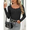 imageANRABESS Long Sleeve Henley Shirts for Women Thermal Fleece Tops Knit Fitted Basic TShirts 2025 Fall Winter Warm UndershirtsBlack