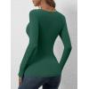 imageANRABESS Long Sleeve Henley Shirts for Women Thermal Fleece Tops Knit Fitted Basic TShirts 2025 Fall Winter Warm UndershirtsForest Green