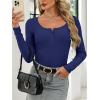 imageANRABESS Long Sleeve Henley Shirts for Women Thermal Fleece Tops Knit Fitted Basic TShirts 2025 Fall Winter Warm UndershirtsNavy Blue