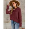 imageANRABESS Sweaters for Women Oversized Cable Knit Fall Long Sleeve Crewneck Casual Pullover Sweater Tops 2025 Winter OutfitsBright Burgundy