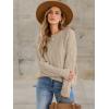 imageANRABESS Sweaters for Women Oversized Cable Knit Fall Long Sleeve Crewneck Casual Pullover Sweater Tops 2025 Winter OutfitsDark Apricot