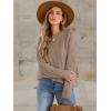 imageANRABESS Sweaters for Women Oversized Cable Knit Fall Long Sleeve Crewneck Casual Pullover Sweater Tops 2025 Winter OutfitsKhaki Brown