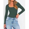imageANRABESS Women Long Sleeve Thermal Top Scoop Neck Slim Fit Fleece Shirts Basic Tee Casual 2025 Fall Winter Warm UndershirtsDeep Green