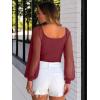 imageANRABESS Women Mesh Long Sleeve Shirts Dressy Casual Blouses Square Neck Ribbed Slim Tops Going Out Date Night Fall OutfitsDeep Red