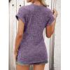 imageANRABESS Women Shirts Summer Sweaters Regular Fit Short Sleeve Tunic Tops 2025 Dressy Casual Business BlousesPurple