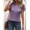 imageANRABESS Women Shirts Summer Sweaters Regular Fit Short Sleeve Tunic Tops 2025 Dressy Casual Business BlousesPurple