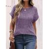 imageANRABESS Women Shirts Summer Sweaters Regular Fit Short Sleeve Tunic Tops 2025 Dressy Casual Business BlousesPurple