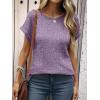 imageANRABESS Women Shirts Summer Sweaters Regular Fit Short Sleeve Tunic Tops 2025 Dressy Casual Business BlousesPurple