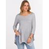 imageANRABESS Womens 34 Sleeve Flowy Tunic Tops Crew Neck Ribbed Loose Fit Side Slit Shirts Casual Blouses 2025 Fall ClothesGrey