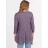 imageANRABESS Womens 34 Sleeve Flowy Tunic Tops Crew Neck Ribbed Loose Fit Side Slit Shirts Casual Blouses 2025 Fall ClothesPurple