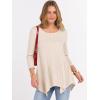 imageANRABESS Womens 34 Sleeve Flowy Tunic Tops Crew Neck Ribbed Loose Fit Side Slit Shirts Casual Blouses 2025 Fall ClothesYellow Beige