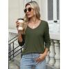 imageANRABESS Womens Long Sleeve Shirts Casual V Neck Basic Tee Tshirts Loose Fit Curved Hem Tunic Top 2025 Fall OutfitsArmy Green