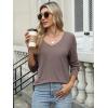 imageANRABESS Womens Long Sleeve Shirts Casual V Neck Basic Tee Tshirts Loose Fit Curved Hem Tunic Top 2025 Fall OutfitsBrown