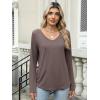 imageANRABESS Womens Long Sleeve Shirts Casual V Neck Basic Tee Tshirts Loose Fit Curved Hem Tunic Top 2025 Fall OutfitsBrown