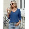 imageANRABESS Womens Long Sleeve Shirts Casual V Neck Basic Tee Tshirts Loose Fit Curved Hem Tunic Top 2025 Fall OutfitsDark Blue