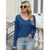 imageANRABESS Womens Long Sleeve Shirts Casual V Neck Basic Tee Tshirts Loose Fit Curved Hem Tunic Top 2025 Fall OutfitsDark Blue