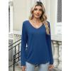 imageANRABESS Womens Long Sleeve Shirts Casual V Neck Basic Tee Tshirts Loose Fit Curved Hem Tunic Top 2025 Fall OutfitsDark Blue