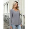 imageANRABESS Womens Long Sleeve Shirts Casual V Neck Basic Tee Tshirts Loose Fit Curved Hem Tunic Top 2025 Fall OutfitsSliver Gray
