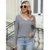 imageANRABESS Womens Long Sleeve Shirts Casual V Neck Basic Tee Tshirts Loose Fit Curved Hem Tunic Top 2025 Fall OutfitsSliver Gray