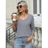 imageANRABESS Womens Long Sleeve Shirts Casual V Neck Basic Tee Tshirts Loose Fit Curved Hem Tunic Top 2025 Fall OutfitsSliver Gray