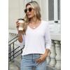 imageANRABESS Womens Long Sleeve Shirts Casual V Neck Basic Tee Tshirts Loose Fit Curved Hem Tunic Top 2025 Fall OutfitsWhite