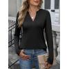 imageANRABESS Womens Long Sleeve Shirts V Neck Dressy Casual Blouse Lightweight Tunic Tops 2025 Fall Outfits Trendy ClothesBlack
