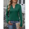 imageANRABESS Womens Long Sleeve Shirts V Neck Dressy Casual Blouse Lightweight Tunic Tops 2025 Fall Outfits Trendy ClothesDeep Green