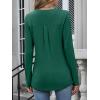 imageANRABESS Womens Long Sleeve Shirts V Neck Dressy Casual Blouse Lightweight Tunic Tops 2025 Fall Outfits Trendy ClothesDeep Green