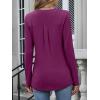 imageANRABESS Womens Long Sleeve Shirts V Neck Dressy Casual Blouse Lightweight Tunic Tops 2025 Fall Outfits Trendy ClothesDeep Purple
