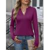imageANRABESS Womens Long Sleeve Shirts V Neck Dressy Casual Blouse Lightweight Tunic Tops 2025 Fall Outfits Trendy ClothesDeep Purple