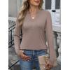 imageANRABESS Womens Long Sleeve Shirts V Neck Dressy Casual Blouse Lightweight Tunic Tops 2025 Fall Outfits Trendy ClothesLight Brown