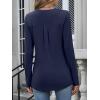 imageANRABESS Womens Long Sleeve Shirts V Neck Dressy Casual Blouse Lightweight Tunic Tops 2025 Fall Outfits Trendy ClothesNavy Blue