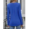 imageANRABESS Womens Long Sleeve Shirts V Neck Dressy Casual Blouse Lightweight Tunic Tops 2025 Fall Outfits Trendy ClothesRoayl Blue