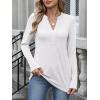 imageANRABESS Womens Long Sleeve Shirts V Neck Dressy Casual Blouse Lightweight Tunic Tops 2025 Fall Outfits Trendy ClothesWhite
