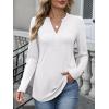 imageANRABESS Womens Long Sleeve Shirts V Neck Dressy Casual Blouse Lightweight Tunic Tops 2025 Fall Outfits Trendy ClothesWhite